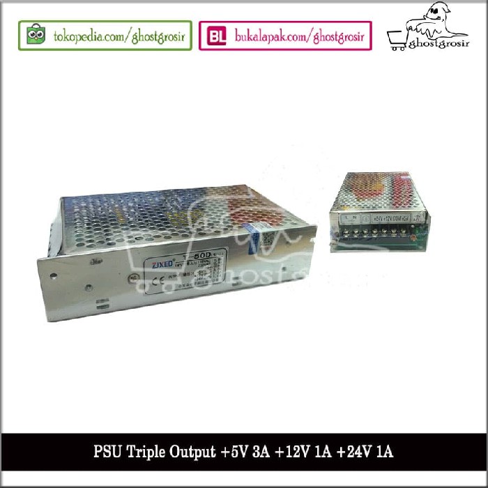 PSU Triple Output +5V 3A +12V 1A +24V 1A