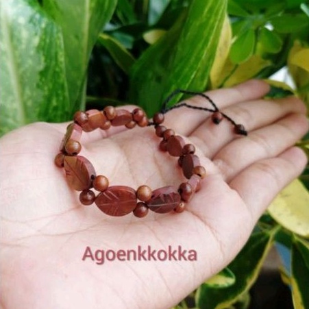 Gelang plat Daun Anak coklat kokka kaukah
