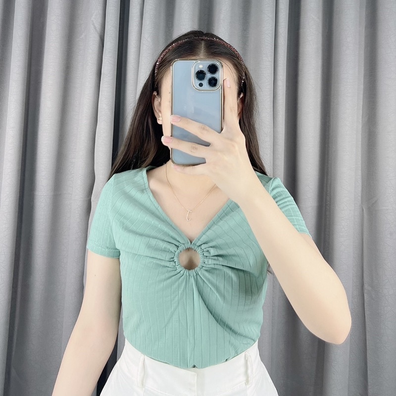 Vneck blouse ring tengah | Atasan wanita