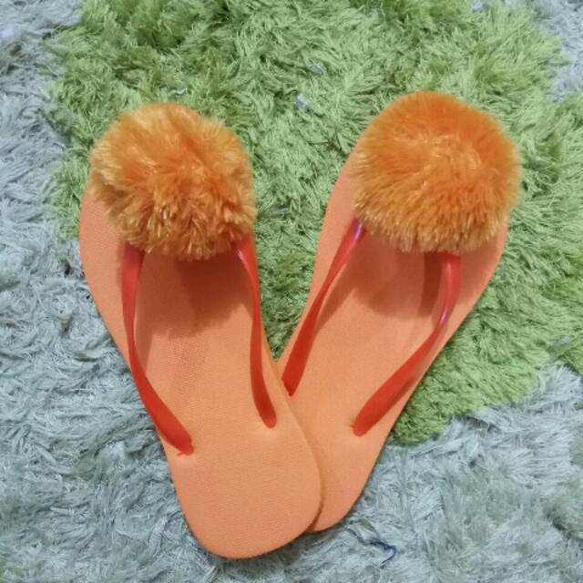 Alantasik - sandal pompom flat (R34)/(R33)