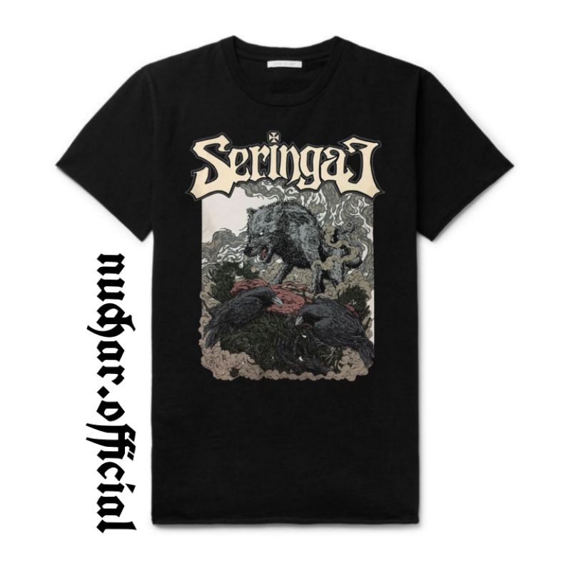 KAOS BAJU SERINGAI - TSHIRT BAND METAL ROCK PUNK MUSIK TEE HITAM PRIA WANITA OVERSIZE KAOS BAND BAJU