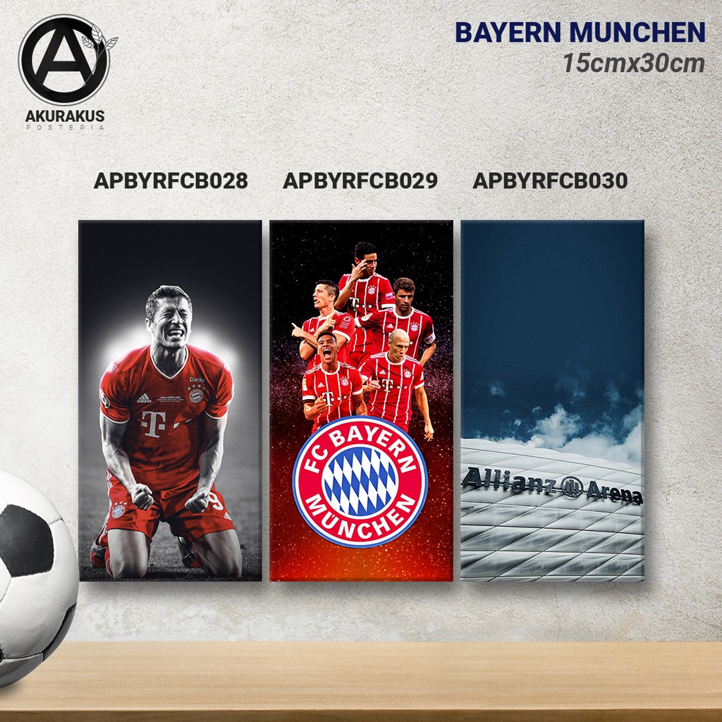 WALL DECOR HIASAN DINDING POSTER BAYERN MUNCHEN FC APBYRFCB028-030