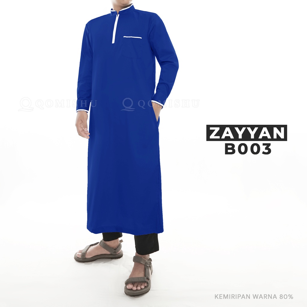 QOMISHU Jubah Muslim Pria Ikhwan Muslim ZAYYAN