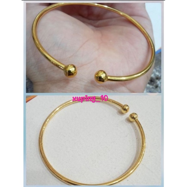 02. gelang tangan xuping wanita dewasa berlapis emas Flexible 1 Pcs