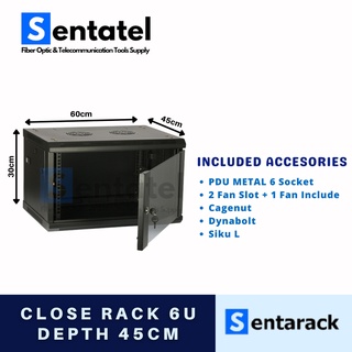 Close Rack 6U / Rack Server 6U Depth 45 cm