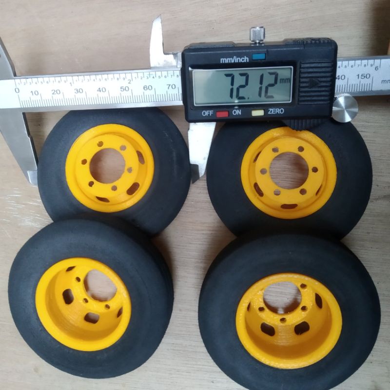 1 set Full velg tromol ban miniatur truk Canter 1/12 Tronton 1/14