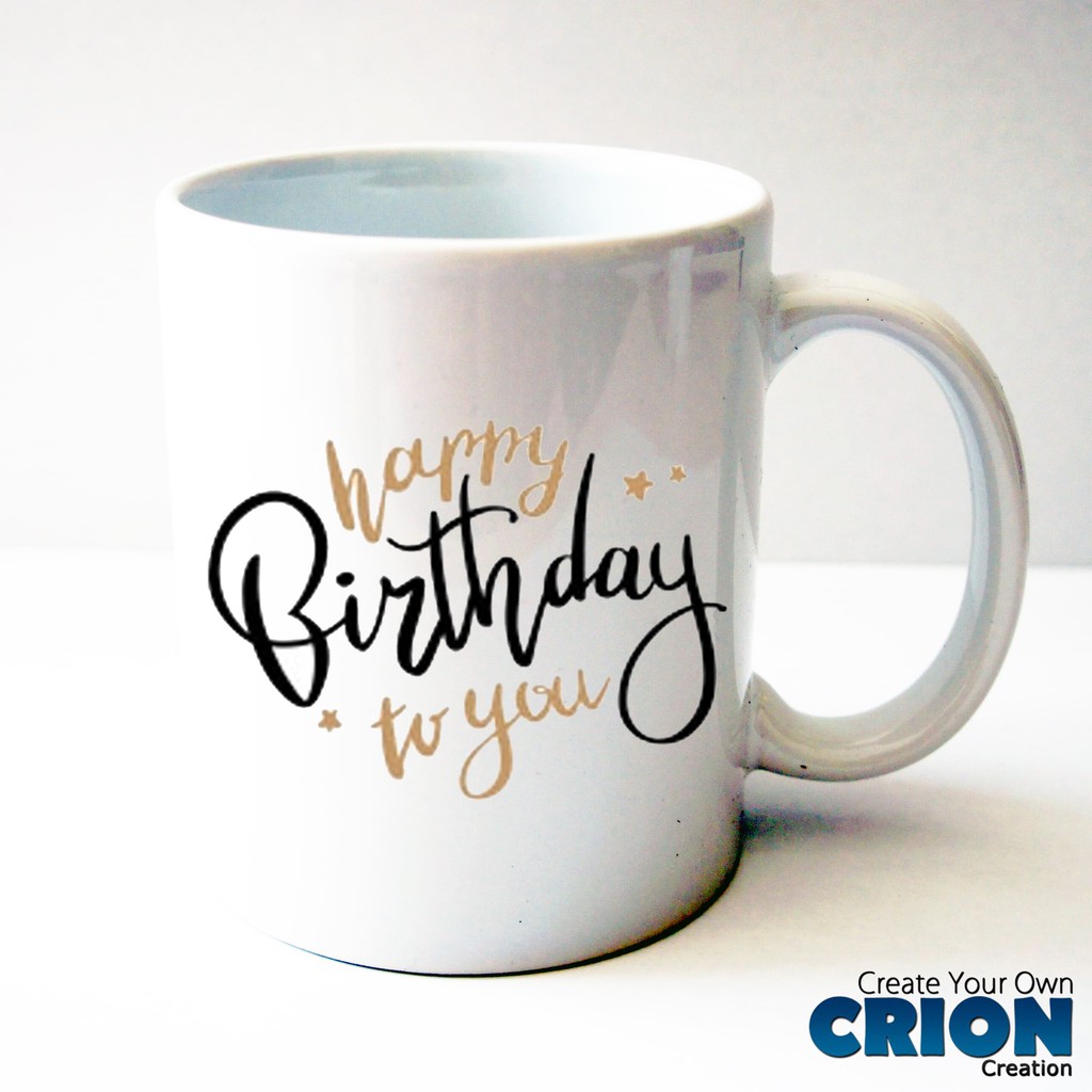 Gelas Mug Happy Birthday - Hadiah - Kado - By Crion