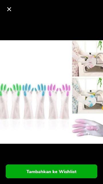 Rubber Glove Sarung Tangan Karet Cuci Piring Anti Air