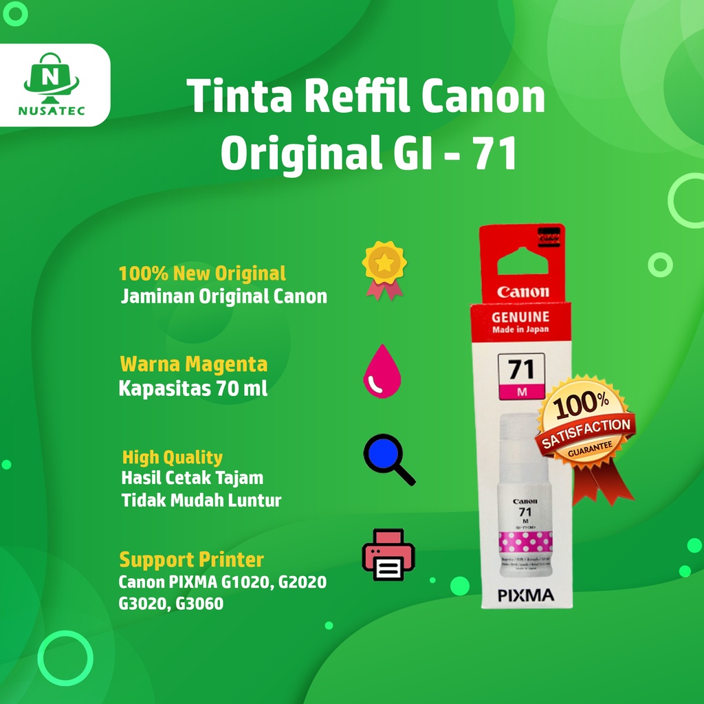 Tinta Canon GI 71 Original Magenta Tinta Printer Canon G2020
