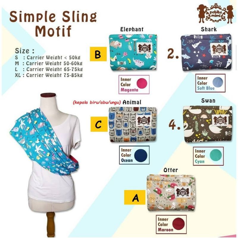 Petite Mimi Simple Sling Motif