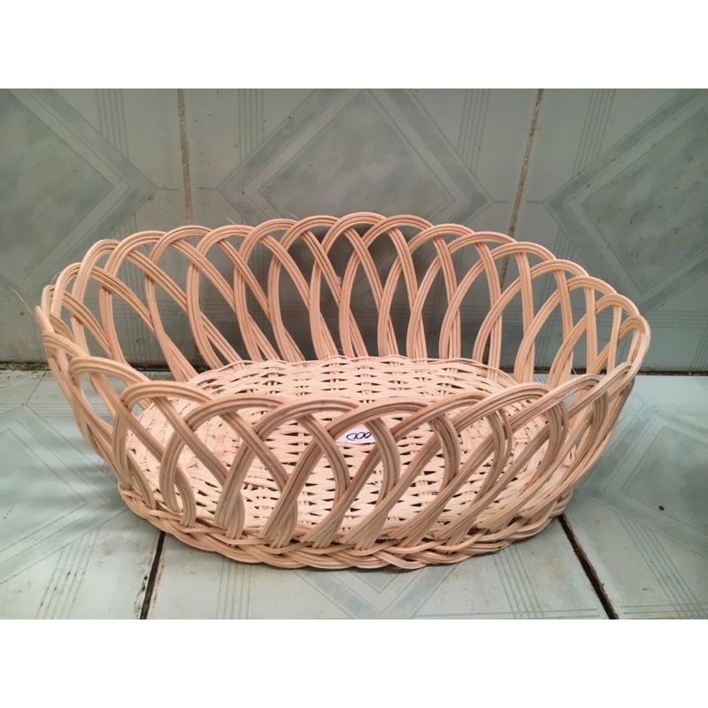 Kranjang Rotan Parcel | Kiring | Keranjang Buah | Hantaran | Complong Oval P24 L16