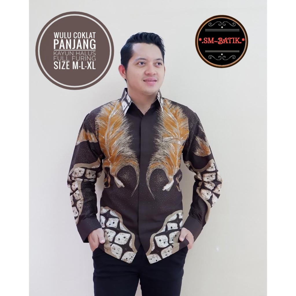 WULU COKLAT SM KEMEJA BATIK PRIA SOLO LENGAN PANJANG LAPIS FURING ATASAN BATIK PREMIUM MODERN KATUN HALUS CAKRABUANA PARANG BIRU NATASHA NIRWANA 2 RAJASWA NAGA BIRU DIRGANTARA SAUJANA BIRU ARIESWARA GUMELAR BATIK SOLO AMANAH BATIKSOLOAMANAH FAWWAZ