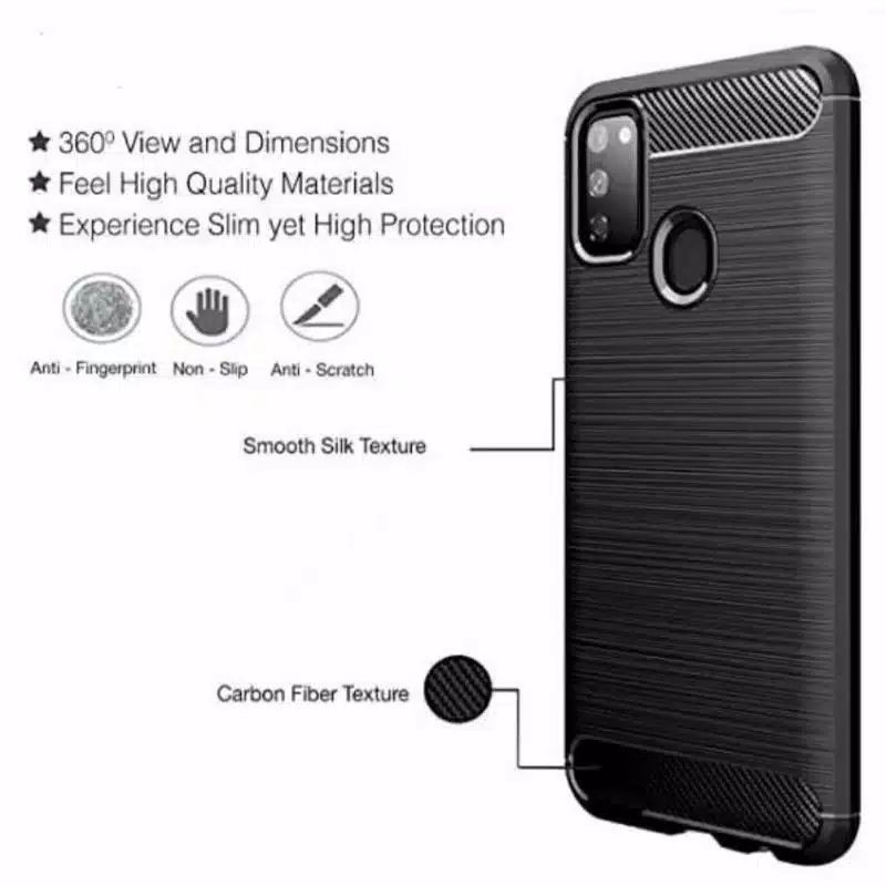 Case Realme C15 Fiber Carbon Premium Quality