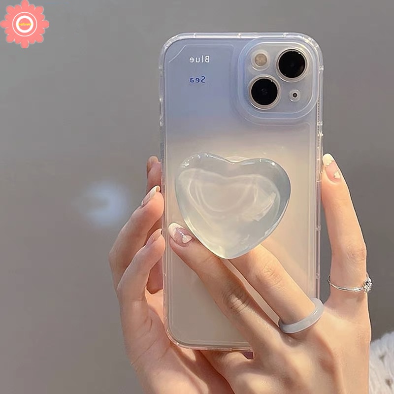 Case Cinta Hati Imut Realme C55 10 Pro Plus C33 C35 C11 C31 C3 C25 C25s C12 C25Y C30 C21Y C15 C20 C21 8 8i 6i 5 9i 5i 8pro 9 9pro Plus Gradasi Biru Soft Case Stand Brack