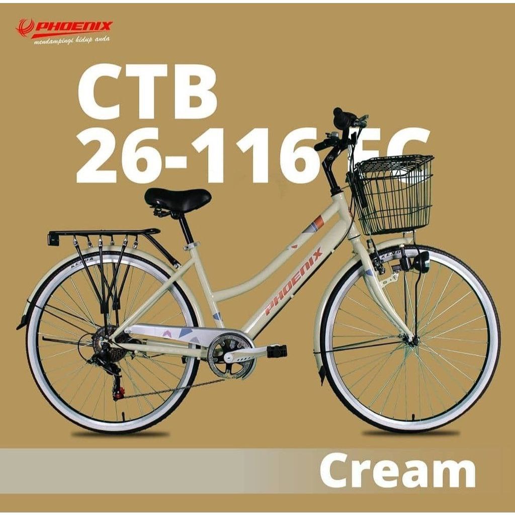 Sepeda Keranjang Dewasa Perempuan MINI PHOENIX 116 FC Ukuran 26 Inch 7 Speed