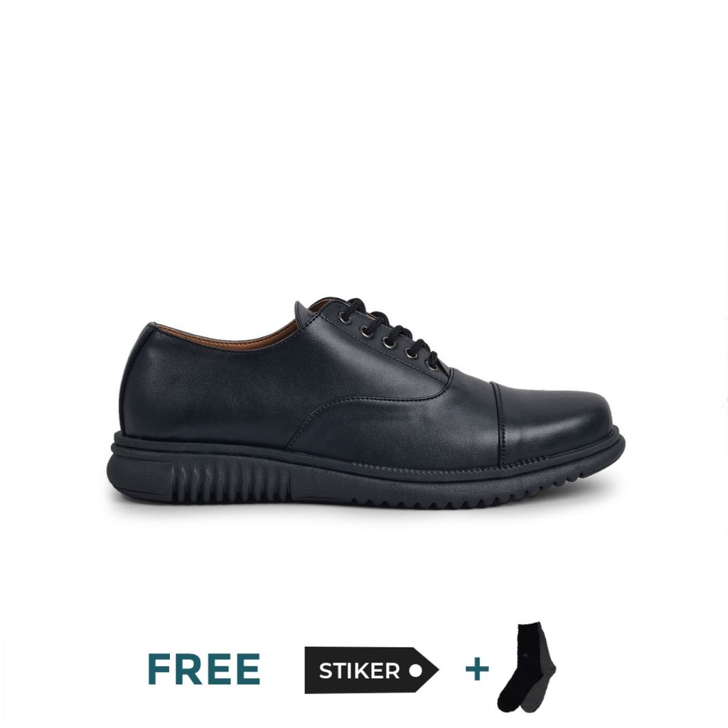 Monday Oxford Full Black Sepatu Pantofel Pria-OXFORD UNITE