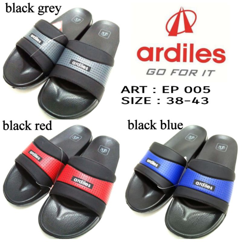 SANDAL SELOP PRIA ARDILES SANDAL SANTAI ARDILES EP 005 SANDAL KARET RINGAN MERAH BIRU DAN ABU