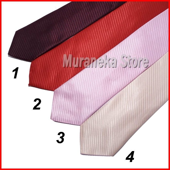 Dasi Panjang Pink Merah Muda Garis Salur Formal Maron Peach Wedding Cowok Dewasa Pengantin Rohani