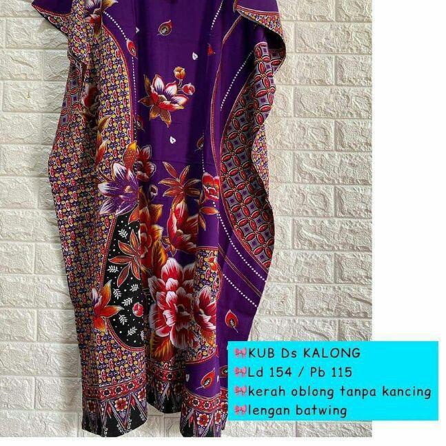 ♠ DASTER KALONG JUMBO KENCANA UNGU LEBEL BIRU LD.154 DASTER LOWO ASLI BATIK KENCANA UNGU MOTIF POLOS