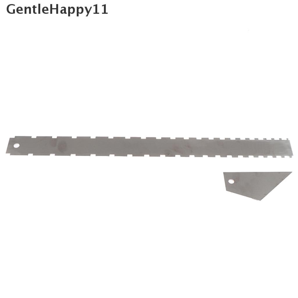 Gentlehappy Gitar Neck Notched Straight Edge &amp; Fret Ruler Rocker Luthier Alat Stainless Steel