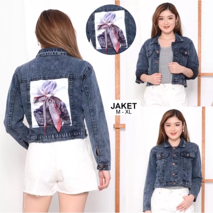 JAKET JEANS CROP GIRLS REPUBLIC