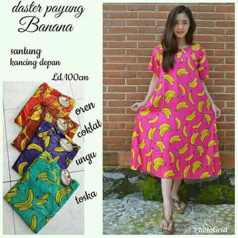 Daster payung banana, daster payung batik