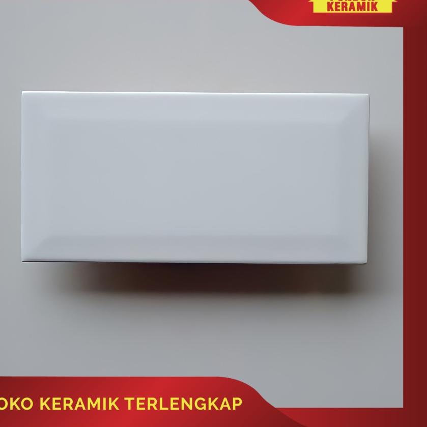 Super Tambahan KERAMIK DINDING SIGNATURE 10X20 METRO BEVEL WHITE - Putih