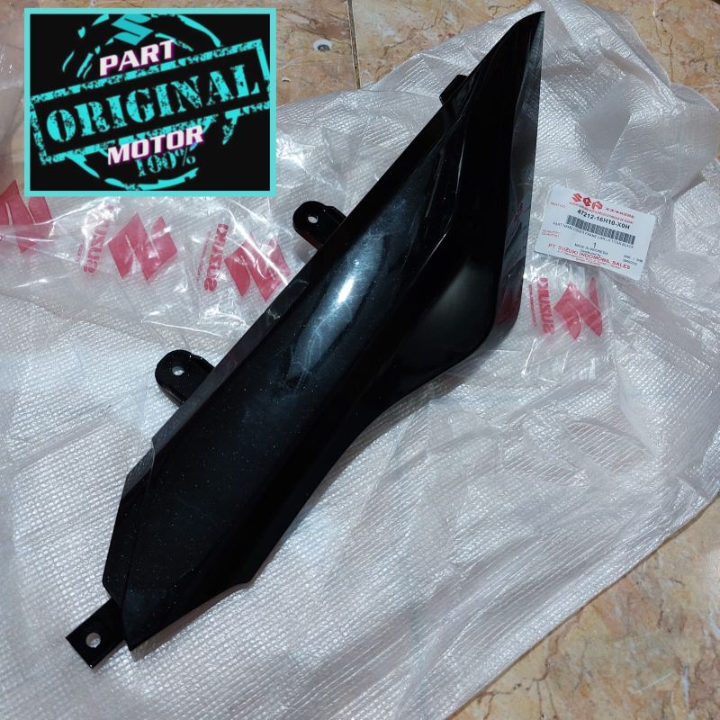 Cover tutup body belakang bawah KIRI shogun 125 RR FL SP ROBOT HITAM