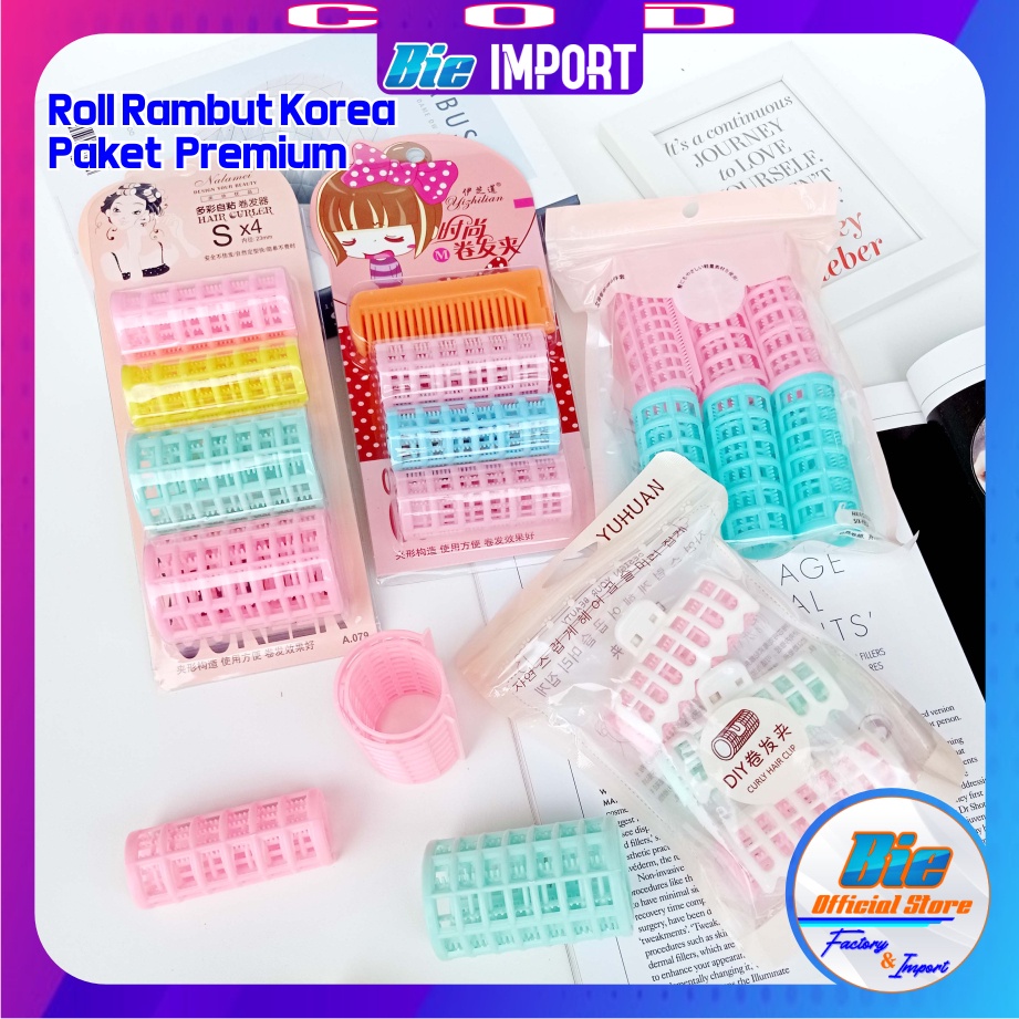 Roll Rambut Premium Set 4 Pcs Korean Style Impor Best Seller