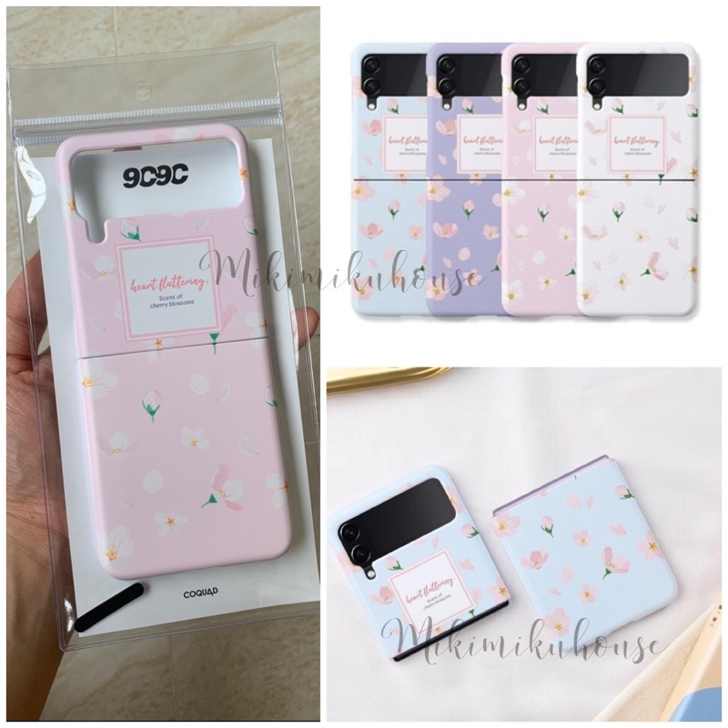 KOREA Z FLIP 3 Cherry Blossom Slim Case SAMSUNG FLIP3 GALAXY KOREAN ZFLIP3 OFFICIAL CASING COVER STR