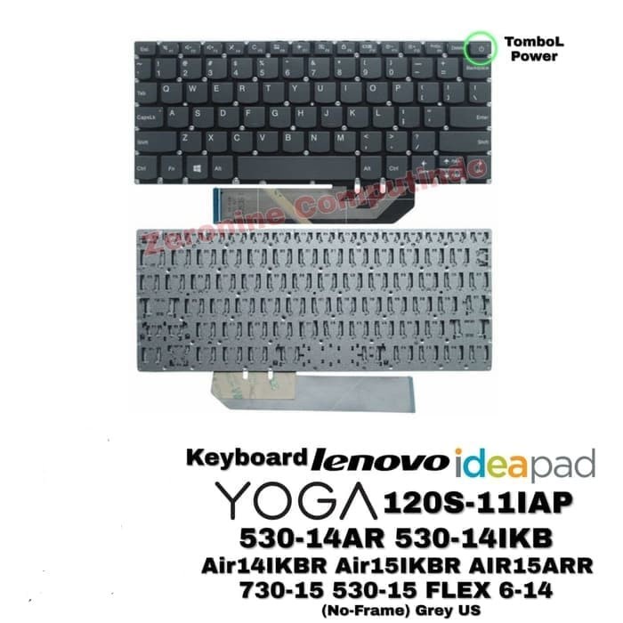 keyboard lenovo ideapad 120-11 120s-11iap 330-11igm 330-11 on off powe