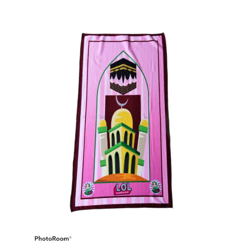 SAJADAH PRINTING ANAK LAKI LAKI DAN PEREMPUAN BISA CUSTOM NAMA-LOL