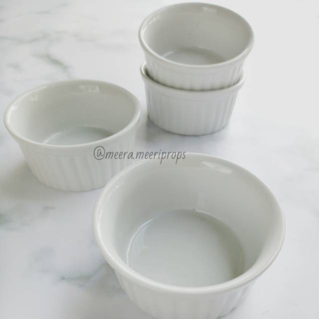 RAMEKIN PUTIH D8cm / MANGKUK TAHAN PANAS / BOWL KERAMIK