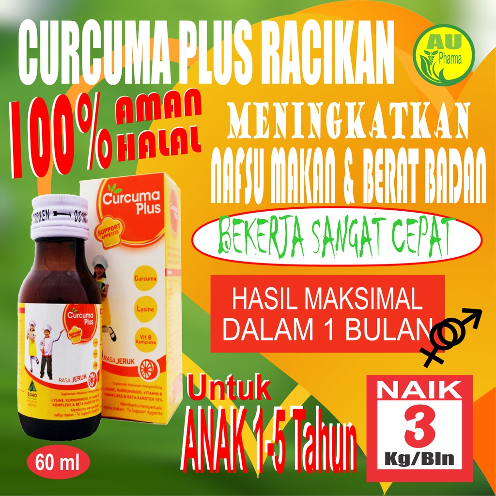 Curcuma Plus Racikan Vitamin Anak Penambah Nafsu Makan  Penggemuk gemuk Badan