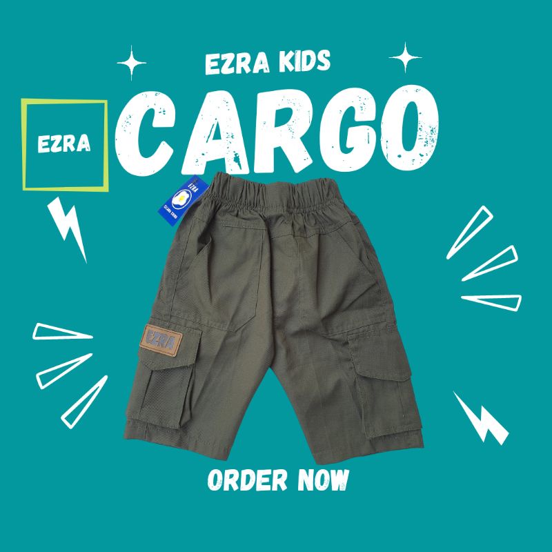 Celana Cargo Anak Laki Laki Pendek Ezra Kids 1 - 12 Tahun Regular Series