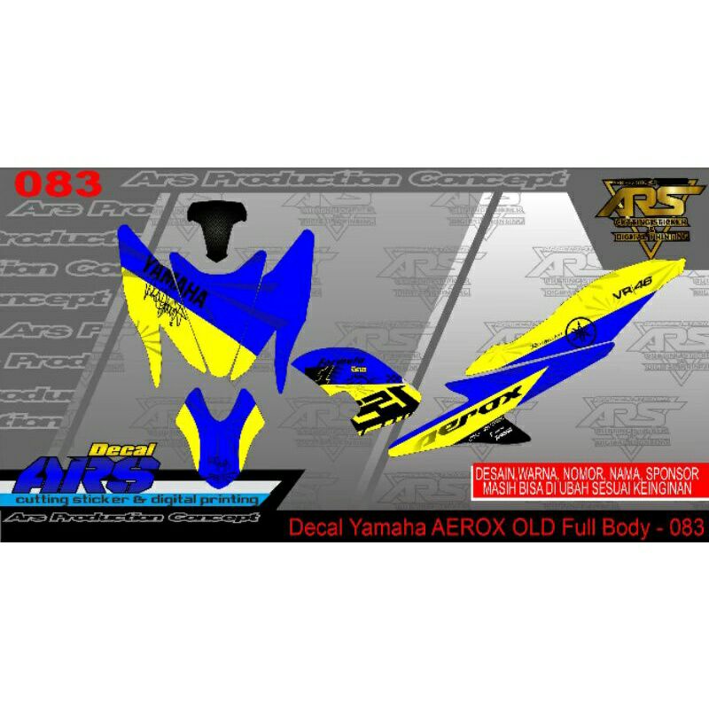 aerox old stiker decal full body
