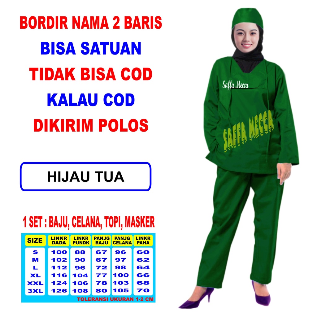 BORDIR BAJU OK 2 BARIS ATAU PAKAI LOGO LENGAN PANJANG