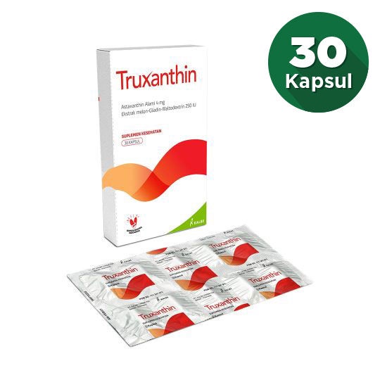 Truxanthin – Suplemen Anti Aging untuk mencegah Kerutan, Kulit Kusam isi  30 Kapsul