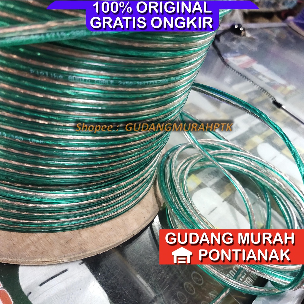 Kabel Listrik Transparant Bening Audio ukuran 50 kualitas Bagus 2x50