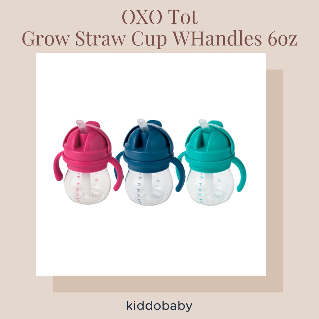 OXO Tot Grow Straw Cup W/Handles 6oz | Botol Minum Anak