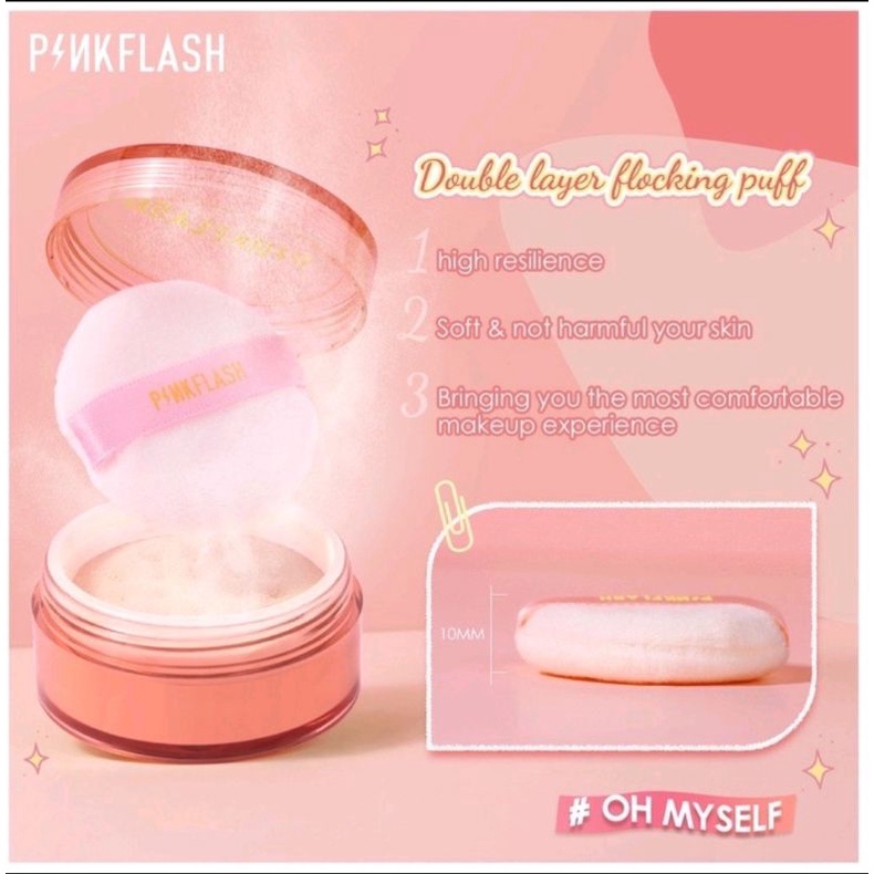 [BPOM] PINKFLASH Lasting Matte Loose Powder | Pink Flash Bedak Tabur