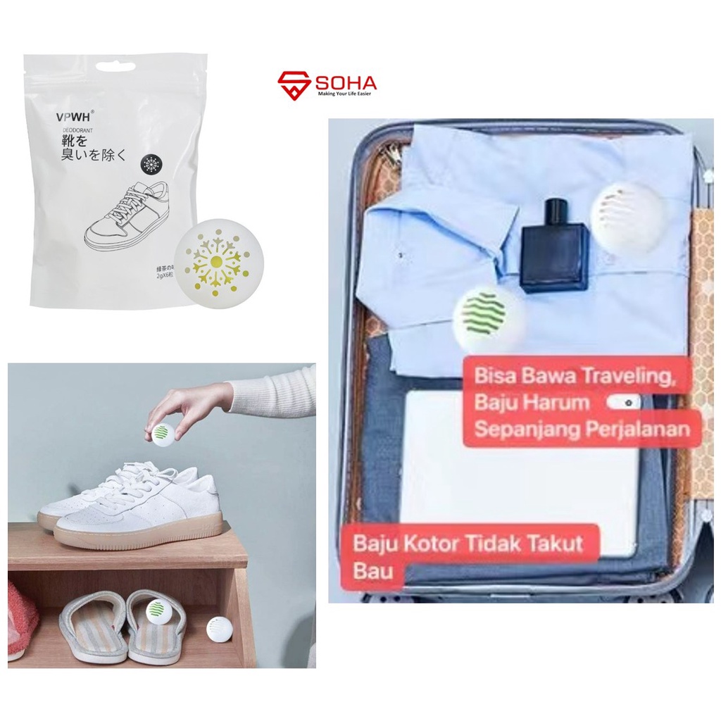 ART-047 Deodoran Penghilang Bau Sepatu Bola Pewangi Pengharum Ruangan Lemari Mobil / Bola ini Bisa Refill Kamper kapur barus Anti Kecoa / Anti Tikus