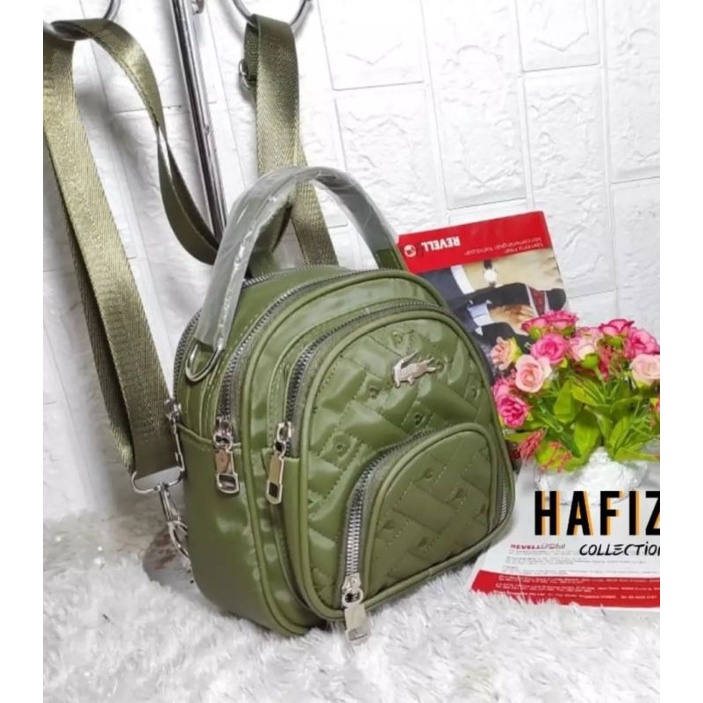 Ransel Mini 3in1 Multifungsi kantong tumpuk Ukuran 21X19CM Terlaris