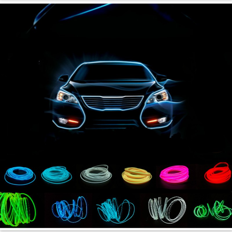 Lampu Interior Mobil LED Neon RGB 3 Meter with 12V Inverter - OMLL53BL  Blue