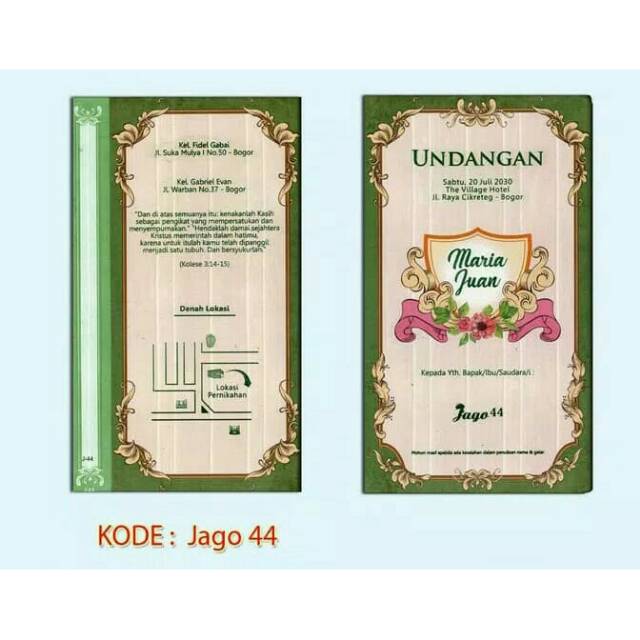 Blangko kartu undangan JAGO 44