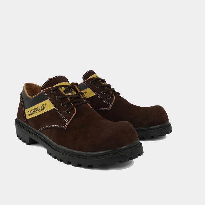 Bayar di Tempat-Sepatu Septi Pdl Pria Caterpillar SBY Pendek Safety Boots Ujung Besi Tracking Bikers