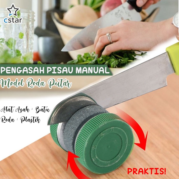 [DEASHOP] PENGASAH PISAU DAPUR MODEL RODA / KNIFE SHARPERNER BATU ASAHAN GUNTING ALAT DAPUR