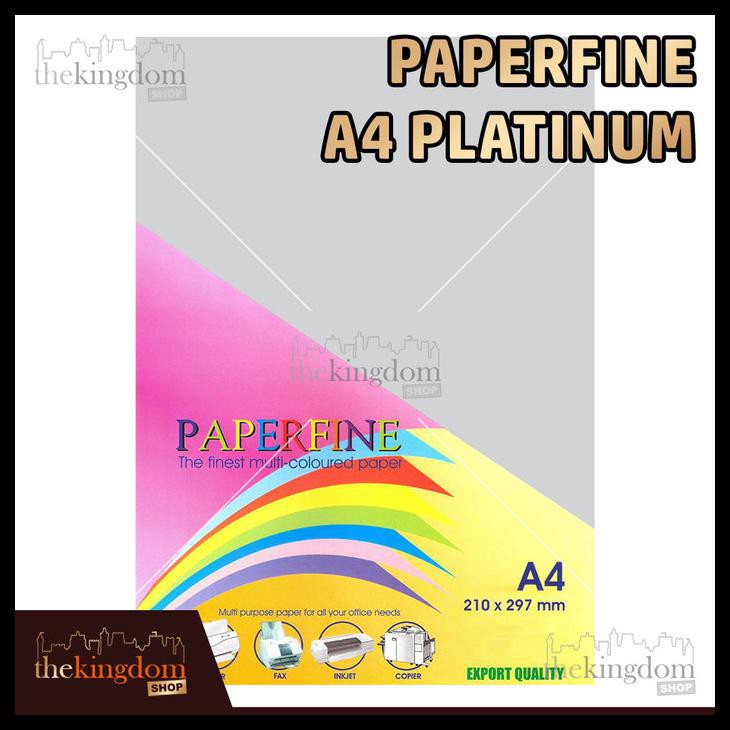 

GRATIS ONGKIR PAPERFINE KERTAS HVS WARNA A4 PLATINUM GRAY GREY ABU-ABU / 25 LEMBAR !!!!!