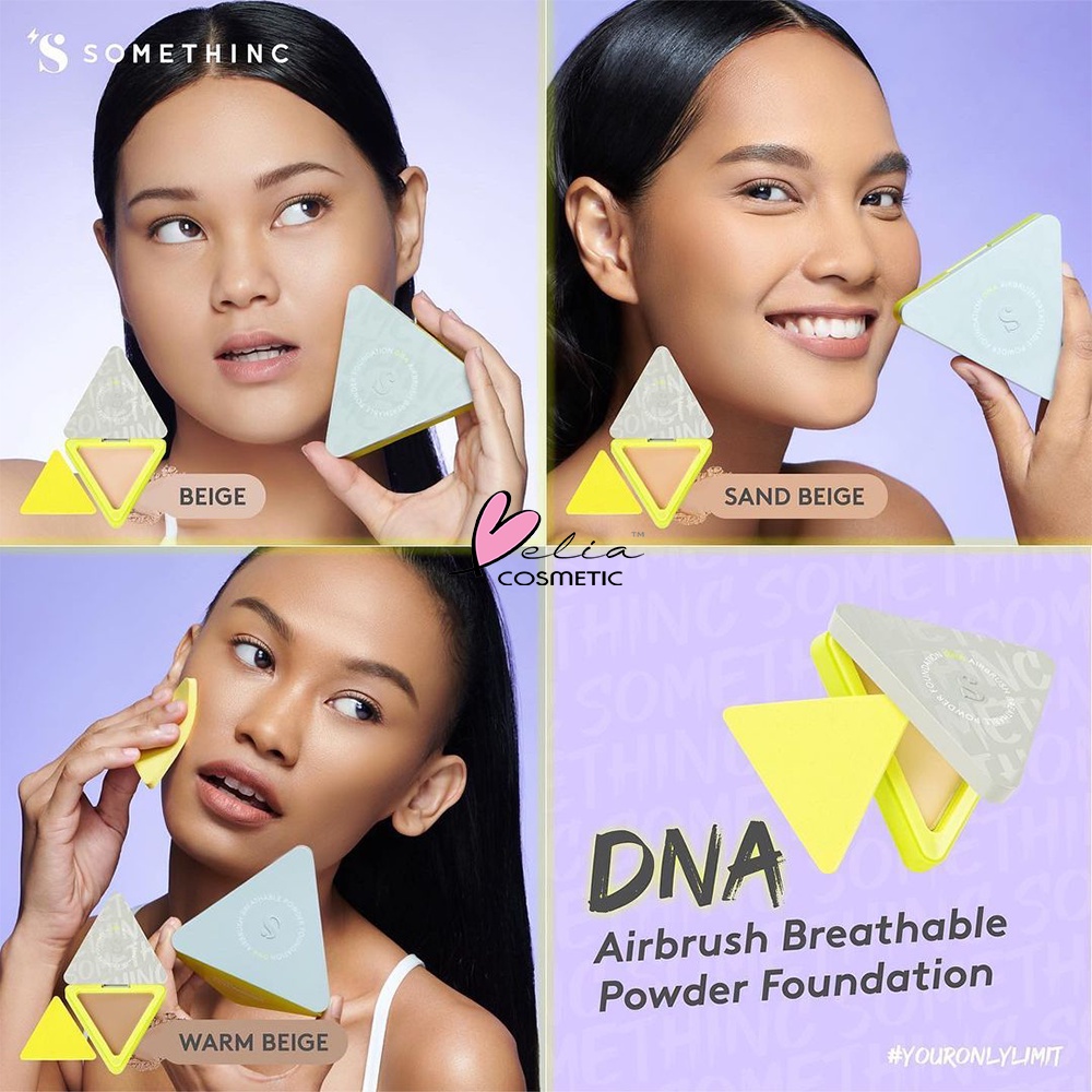 ❤ BELIA ❤ SOMETHINC DNA Airbrush Breathable Powder Foundation | Bedak Padat | BPOM