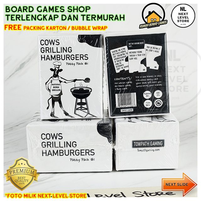 Cows Grilling Hamburgers Board Games Card Game Party Night Groups Fun